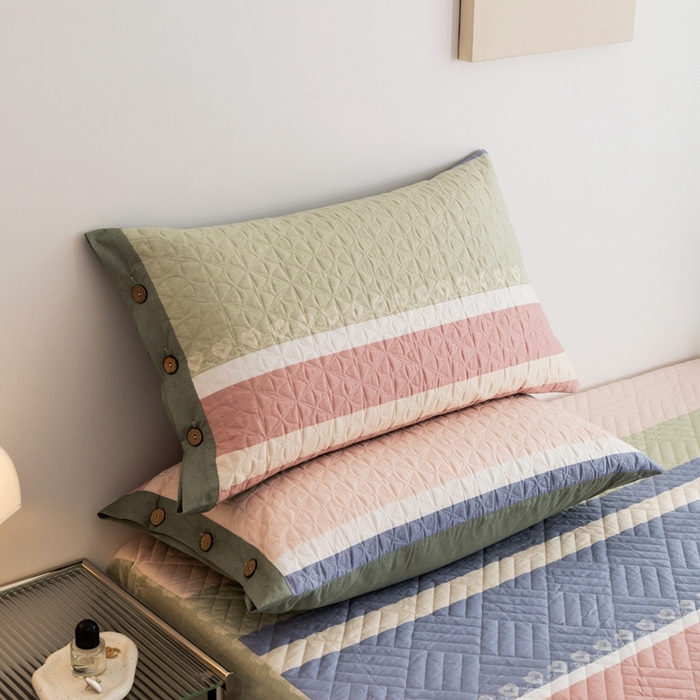 91家纺网 家纺一手货源 找家纺 优乐家纺 2023新款夹棉绗缝套件及单品系列-单枕套 莫卡