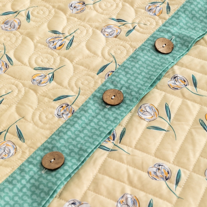 91家纺网 家纺一手货源 找家纺 优乐家纺 2023新款夹棉绗缝套件及单品系列-单被套 清风摇曳