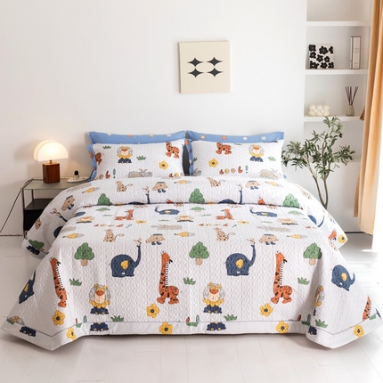 优乐家纺 2023新款夹棉绗缝套件及单品系列-单床盖 狂欢乐园