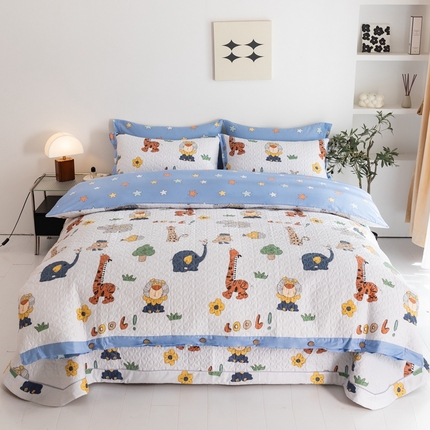 91家纺网 家纺一手货源 找家纺 优乐家纺 2023新款夹棉绗缝套件及单品系列-单被套 狂欢乐园