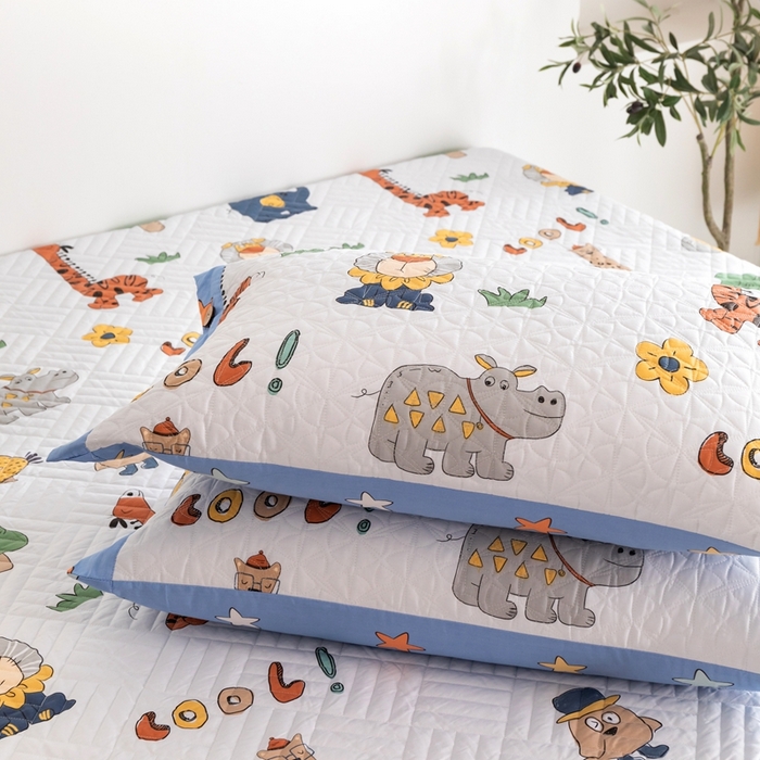 91家纺网 家纺一手货源 找家纺 优乐家纺 2023新款夹棉绗缝套件及单品系列-单枕套 狂欢乐园