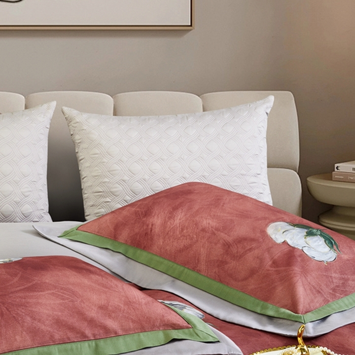 91家纺网 家纺一手货源 找家纺 2023新品天丝棉磨毛暖阳绒四件套 绚丽 红