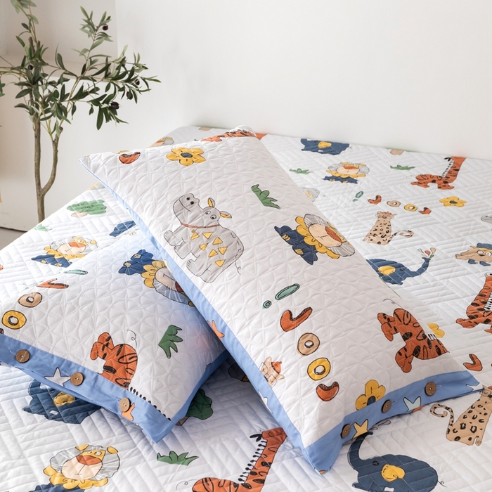 91家纺网 家纺一手货源 找家纺 优乐家纺 2023新款夹棉绗缝套件及单品系列-单枕套 狂欢乐园