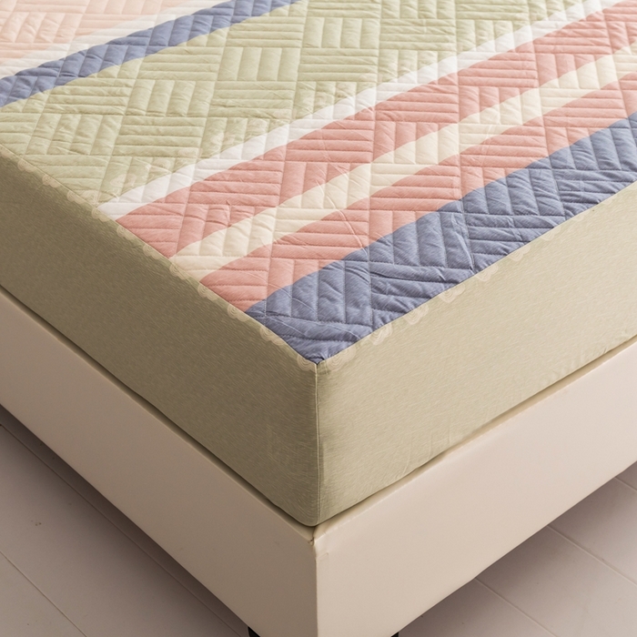 91家纺网 家纺一手货源 找家纺 优乐家纺 2023新款夹棉绗缝套件及单品系列-单床笠 莫卡