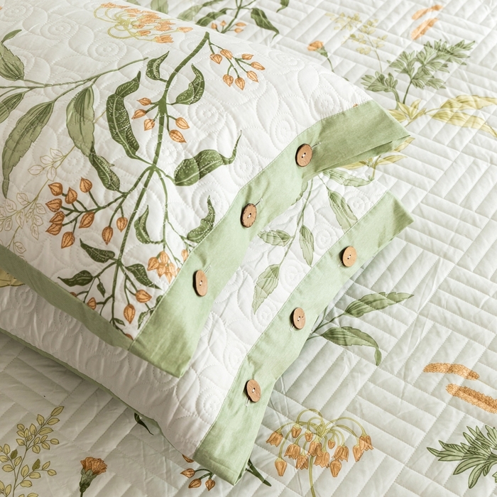 91家纺网 家纺一手货源 找家纺 优乐家纺 2023新款夹棉绗缝套件及单品系列-单枕套 沁香