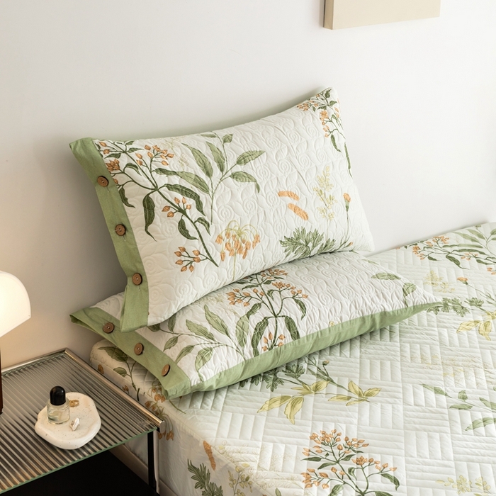 91家纺网 家纺一手货源 找家纺 优乐家纺 2023新款夹棉绗缝套件及单品系列-单枕套 沁香