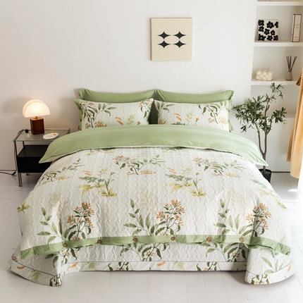 优乐家纺 2023新款夹棉绗缝套件及单品系列-四件套  沁香