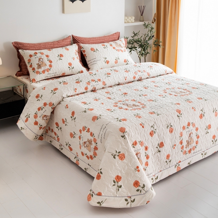 91家纺网 家纺一手货源 找家纺 （总）优乐家纺 2023新款夹棉绗缝套件及单品系列-单床盖