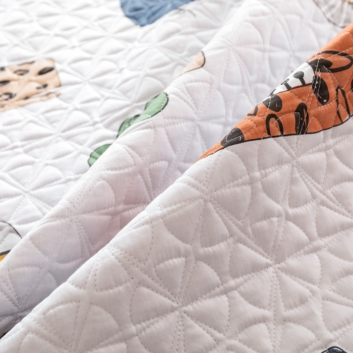 91家纺网 家纺一手货源 找家纺 优乐家纺 2023新款夹棉绗缝套件及单品系列-单床盖 狂欢乐园