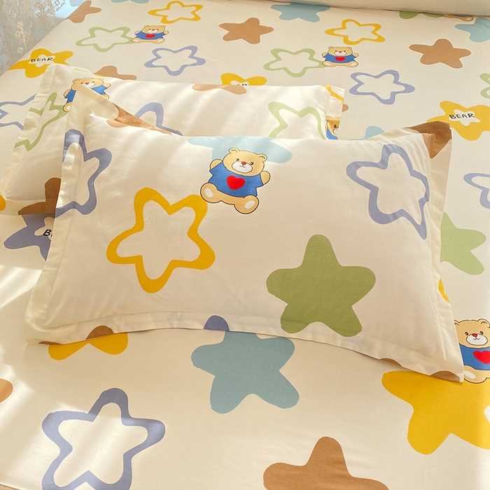 91家纺网 家纺一手货源 找家纺 八十八家纺2025新款全棉12868单品枕套星空熊 