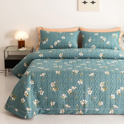 优乐家纺 2023新款夹棉绗缝套件及单品系列-单床盖 仙草
