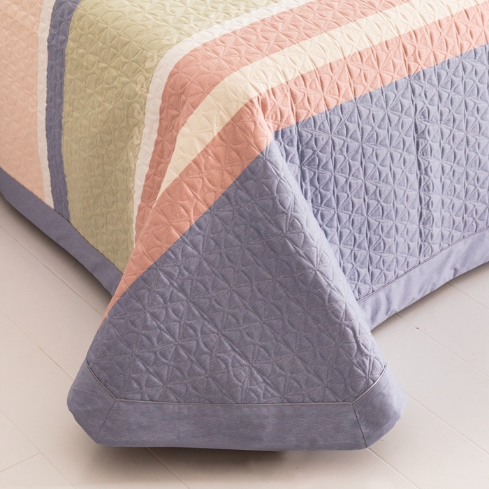 91家纺网 家纺一手货源 找家纺 优乐家纺 2023新款夹棉绗缝套件及单品系列-单床盖 莫卡