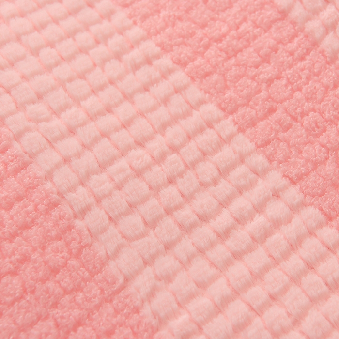 91家纺网 家纺一手货源 找家纺 2023新款无印风兔绒泰迪绒拼接款四件套 静逸-粉玉