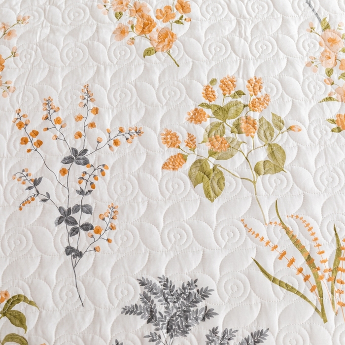 91家纺网 家纺一手货源 找家纺 优乐家纺 2023新款夹棉绗缝套件及单品系列-单床盖 如梦花季