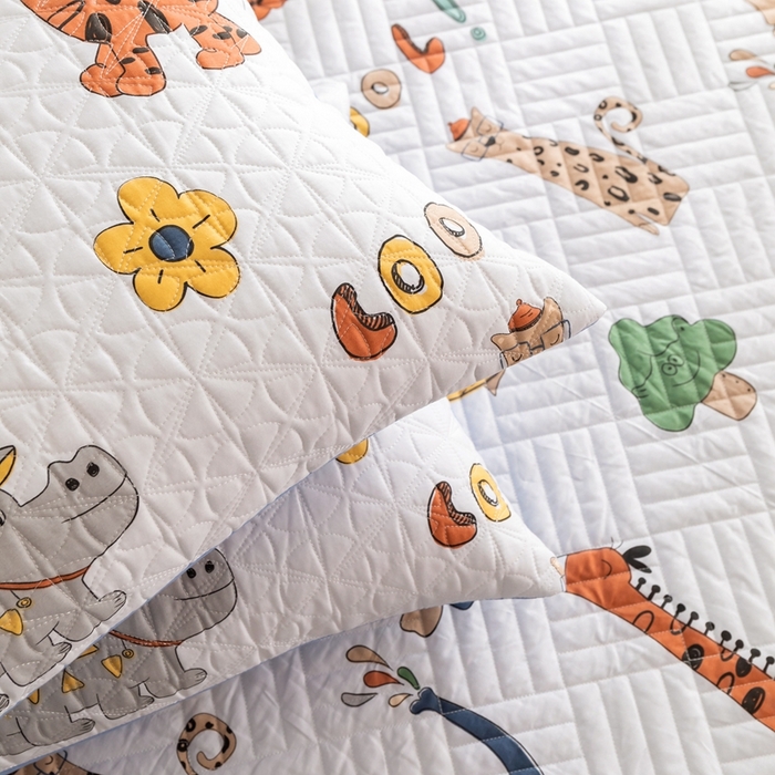 91家纺网 家纺一手货源 找家纺 优乐家纺 2023新款夹棉绗缝套件及单品系列-单枕套 狂欢乐园