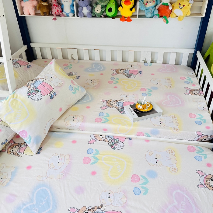 91家纺网 家纺一手货源 找家纺 小虾米 2023新款卡通系列全棉床笠（可定制）安琪拉