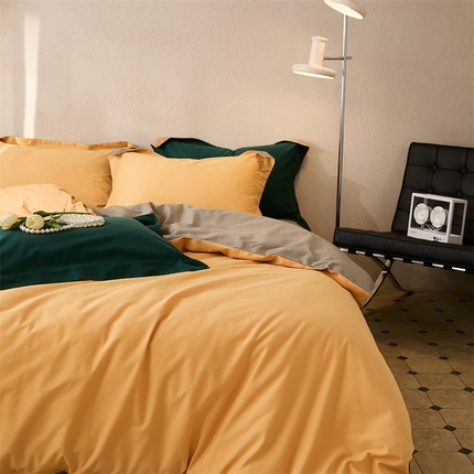 涞澳家纺 2023新款50磨绒双拼 子黄银