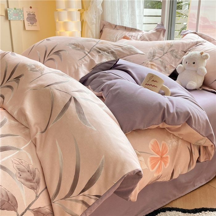 91家纺网 家纺一手货源 找家纺 （总）古吉梦 2023新款A类有氧元气棉加厚磨毛四件套