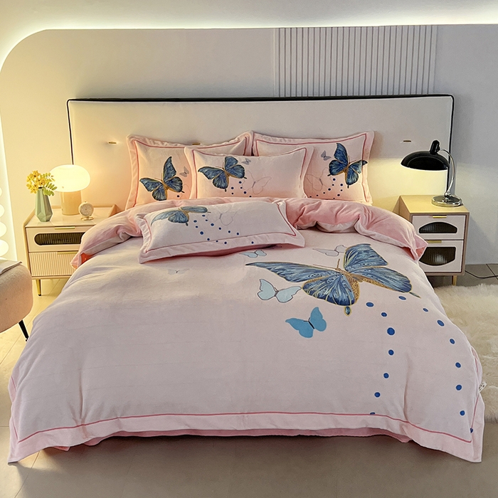 91家纺网 家纺一手货源 找家纺 （总）富之航家纺 2023新款230克金丝绒四件套