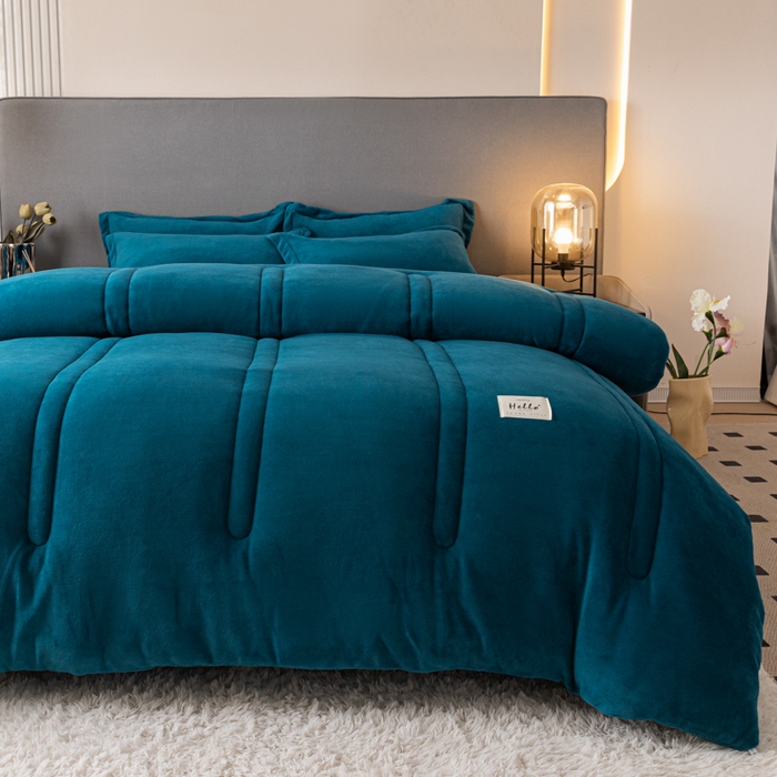 91家纺网 家纺一手货源 找家纺 （总）暖芯家纺 2025新款牛奶绒加厚冬被被子被芯春秋被