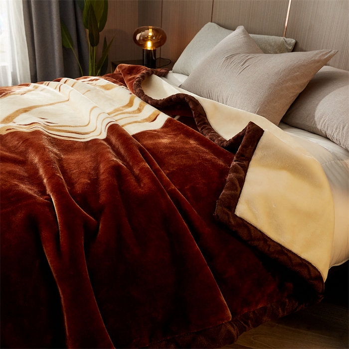 91家纺网 家纺一手货源 找家纺 航途席业 2025新款拉舍尔毛毯盖毯 梦百合-白