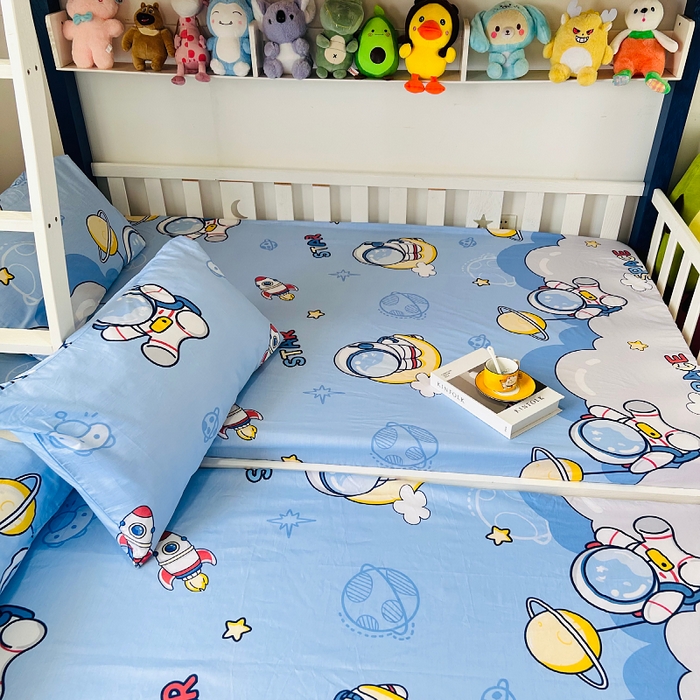 91家纺网 家纺一手货源 找家纺 小虾米 2023新款卡通系列全棉床笠（可定制）探索星球