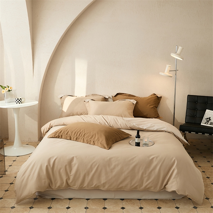 91家纺网 家纺一手货源 找家纺 涞澳家纺 2023新款50磨绒双拼 杏芽米