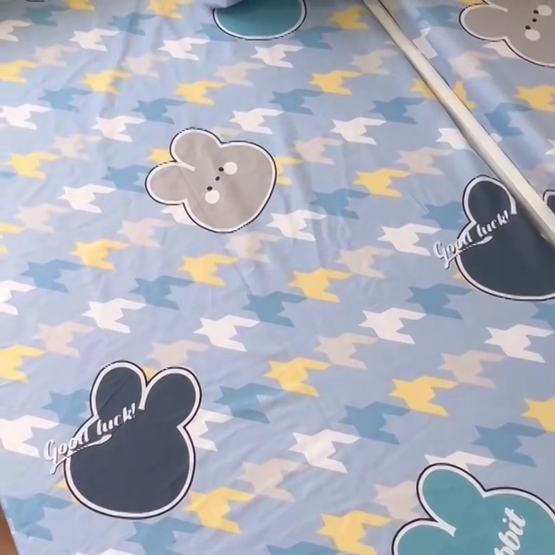 91家纺网 家纺一手货源 找家纺 小虾米 2023新款卡通系列全棉床笠（可定制）千鸟格