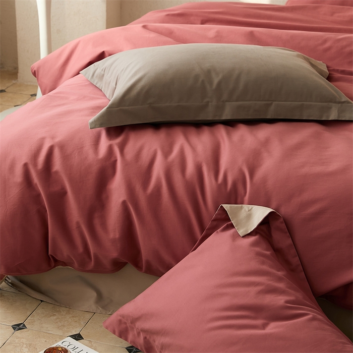 91家纺网 家纺一手货源 找家纺 涞澳家纺 2023新款50磨绒双拼 暗红琥珀