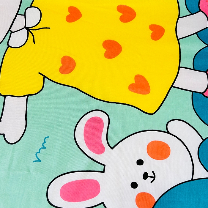 91家纺网 家纺一手货源 找家纺 小虾米 2023新款卡通系列全棉床笠（可定制）可爱女孩