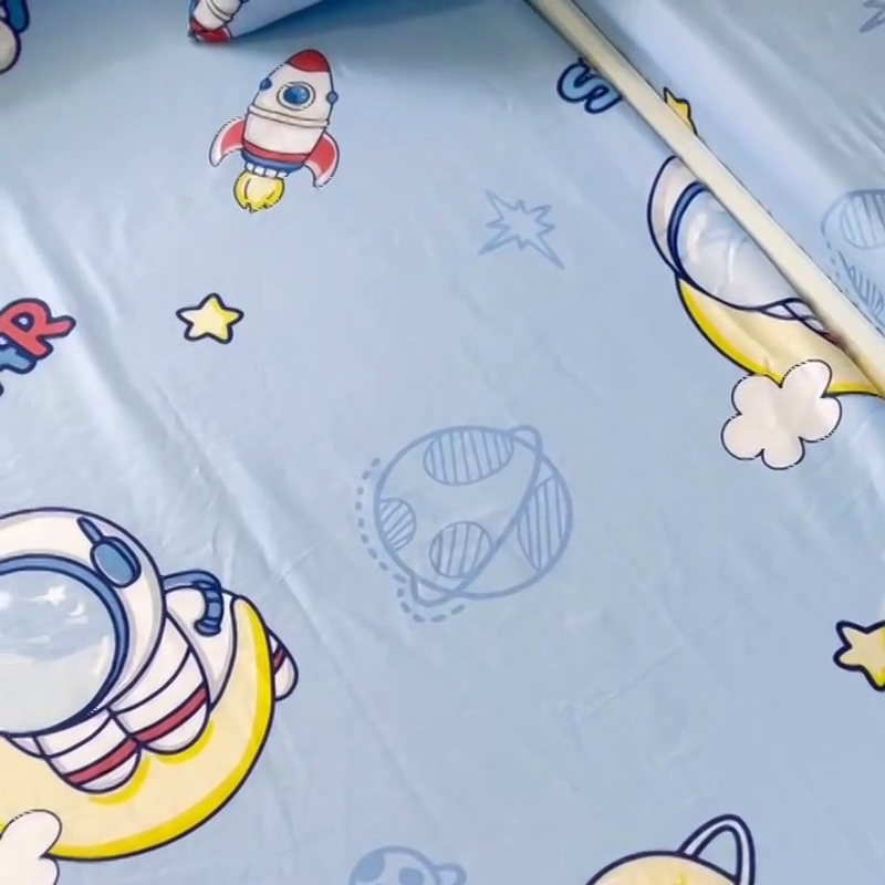 91家纺网 家纺一手货源 找家纺 小虾米 2023新款卡通系列全棉床笠（可定制）淘气熊