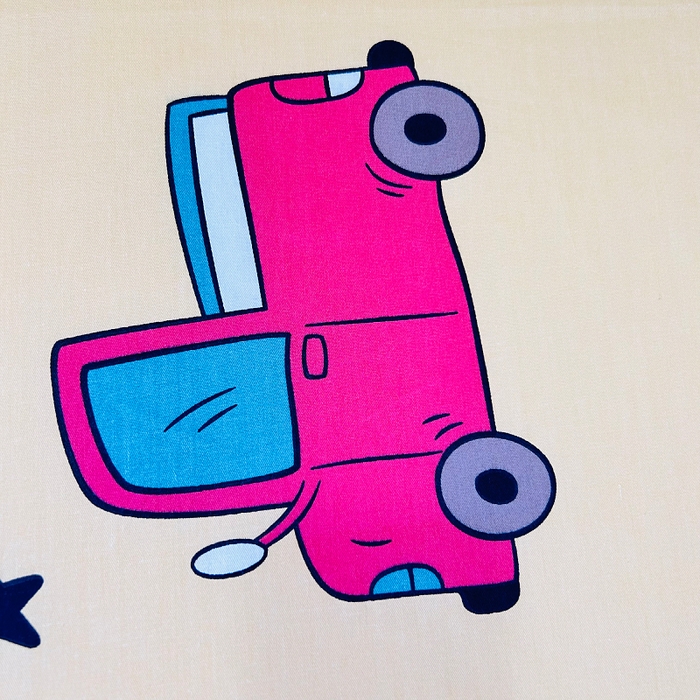 91家纺网 家纺一手货源 找家纺 小虾米 2023新款卡通系列全棉床笠（可定制）小汽车黄