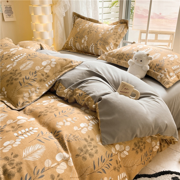 91家纺网 家纺一手货源 找家纺 古吉梦 2023新款A类有氧元气棉加厚磨毛四件套 古奈