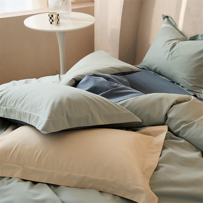 91家纺网 家纺一手货源 找家纺 涞澳家纺 2023新款50磨绒双拼 兰青