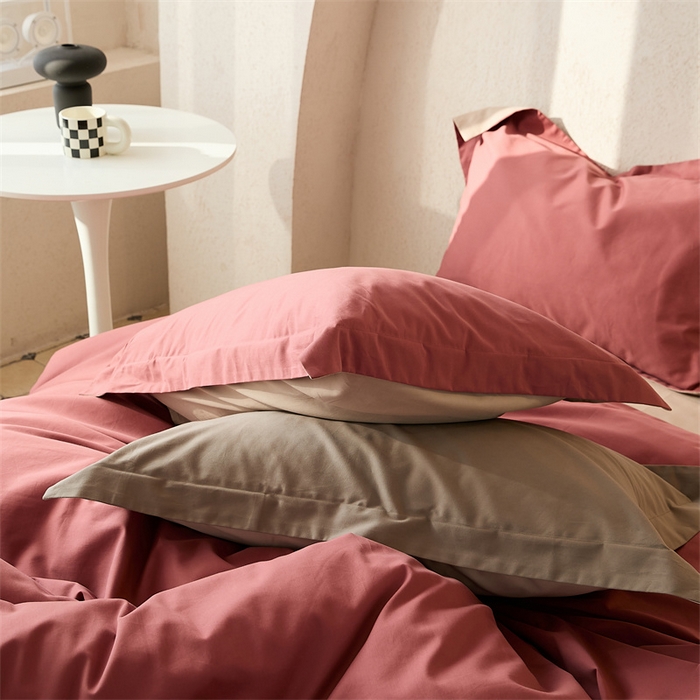 91家纺网 家纺一手货源 找家纺 涞澳家纺 2023新款50磨绒双拼 暗红琥珀