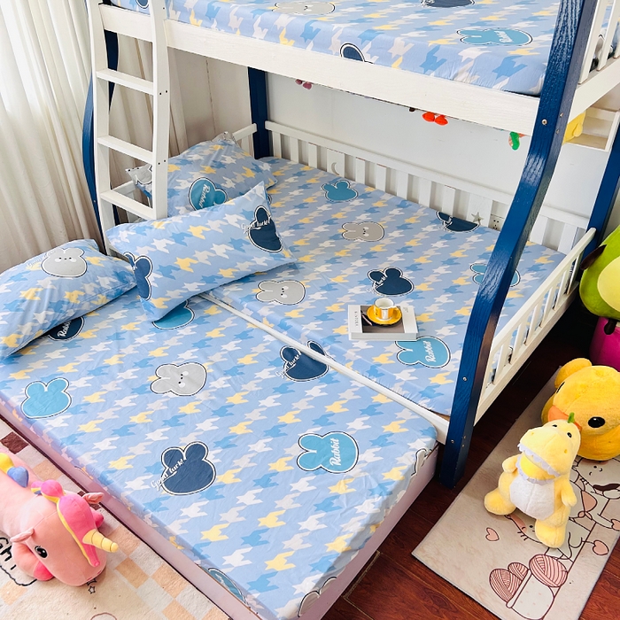 91家纺网 家纺一手货源 找家纺 小虾米 2023新款卡通系列全棉床笠（可定制）千鸟格