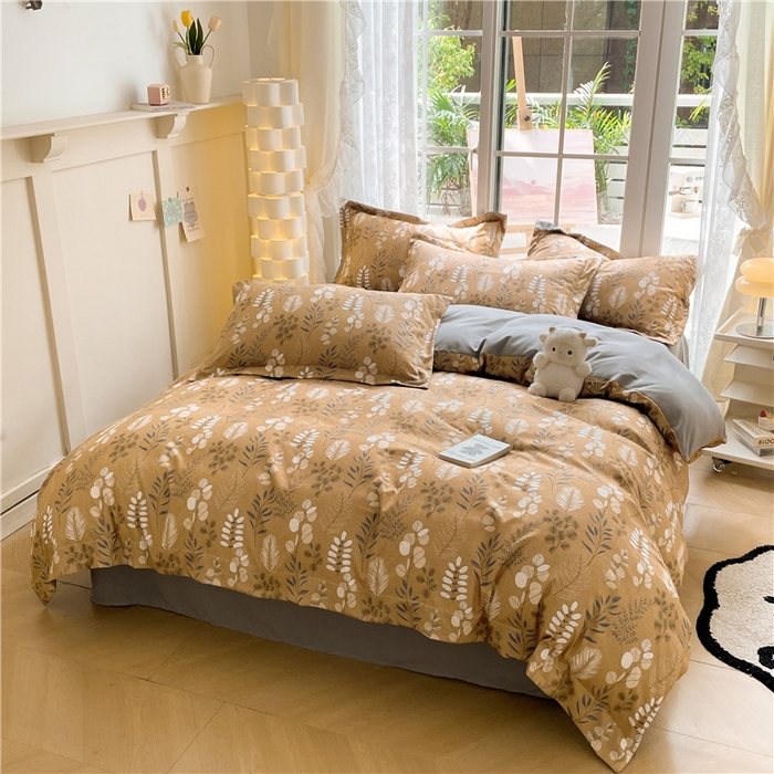 91家纺网 家纺一手货源 找家纺 古吉梦 2023新款A类有氧元气棉加厚磨毛四件套 古奈