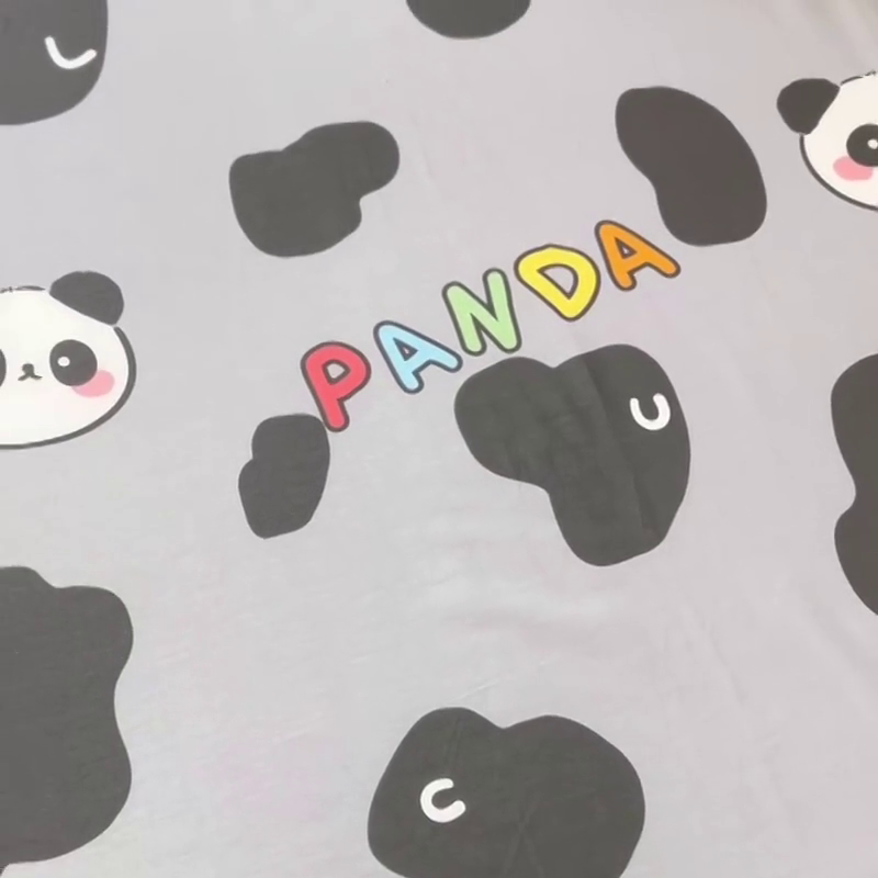 91家纺网 家纺一手货源 找家纺 小虾米 2023新款卡通系列全棉床笠（可定制）熊猫宝贝
