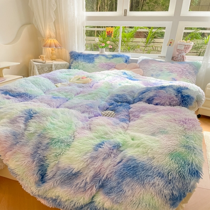 91家纺网 家纺一手货源 找家纺 （总）慕澄家纺 2023新款水貂绒被套盖毯两用毯子