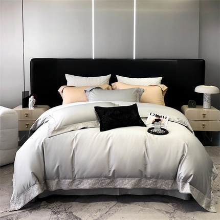 91家纺网 家纺一手货源 找家纺 （总）佰亿莱 2024新款100s全棉刺绣工艺款四件套系列-北欧DR