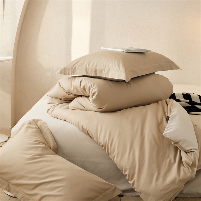 91家纺网 家纺一手货源 找家纺 涞澳家纺 2023新款50磨绒双拼 杏芽米