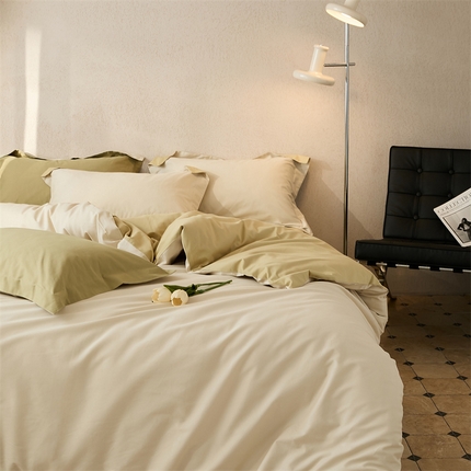 涞澳家纺 2023新款50磨绒双拼 奶茶米