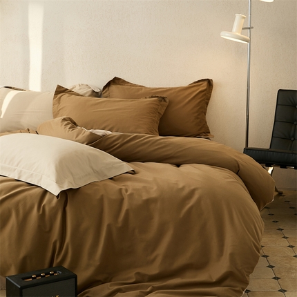 涞澳家纺 2023新款50磨绒双拼 金咖琥珀