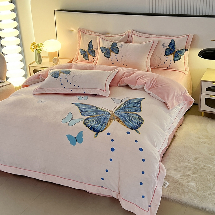 91家纺网 家纺一手货源 找家纺 （总）富之航家纺 2023新款230克金丝绒四件套