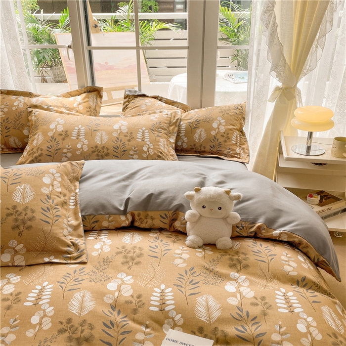 91家纺网 家纺一手货源 找家纺 古吉梦 2023新款A类有氧元气棉加厚磨毛四件套 古奈