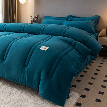 91家纺网 家纺一手货源 找家纺 （总）暖芯家纺 2025新款牛奶绒加厚冬被被子被芯春秋被