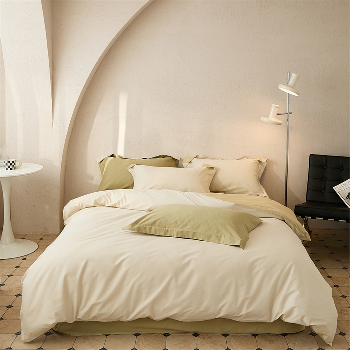 91家纺网 家纺一手货源 找家纺 涞澳家纺 2023新款50磨绒双拼 奶茶米