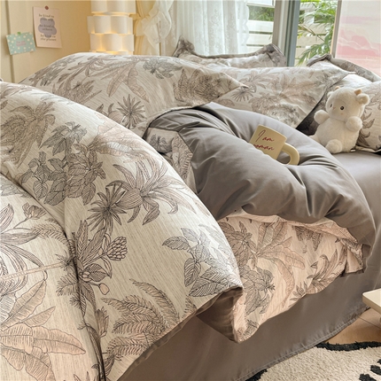 古吉梦 2023新款A类有氧元气棉加厚磨毛四件套 晚风