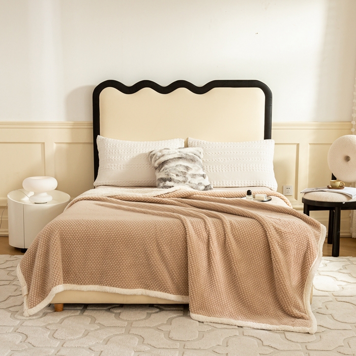 91家纺网 家纺一手货源 找家纺 （总）丝涟家居 2025新款舒适保暖玫瑰绒毛毯