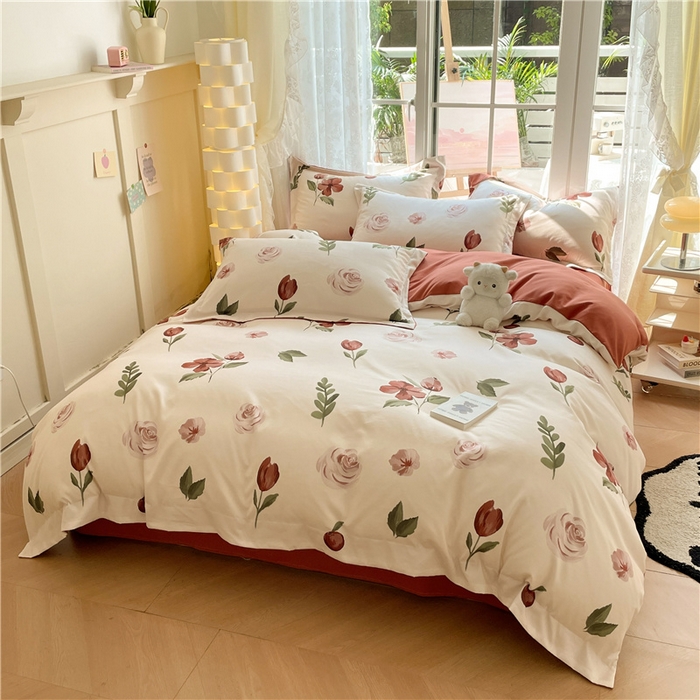 91家纺网 家纺一手货源 找家纺 古吉梦 2023新款A类有氧元气棉加厚磨毛四件套 初语